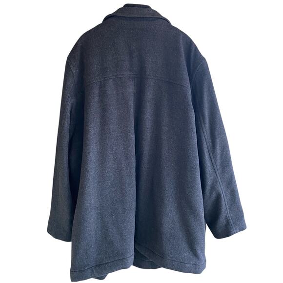 Men's 4X Wool Coat Gray PRONTO UOMO P-Coat Single-Breasted Classic Preppy Warm - Picture 16 of 16
